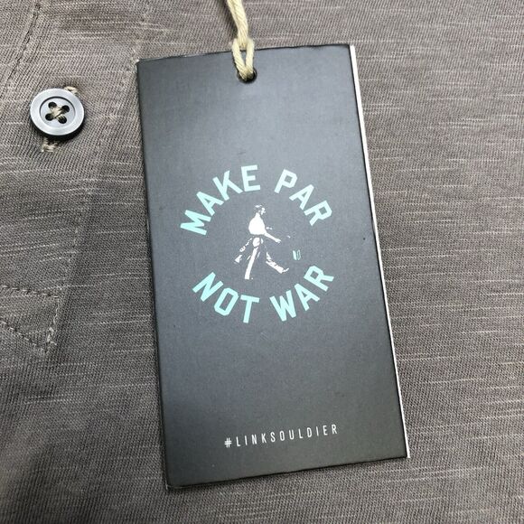 Linksoul Shirt Mens XL Charcoal Hopper Knit Polo Shirt Casual Preppy Golf LS1220 - Picture 7 of 11